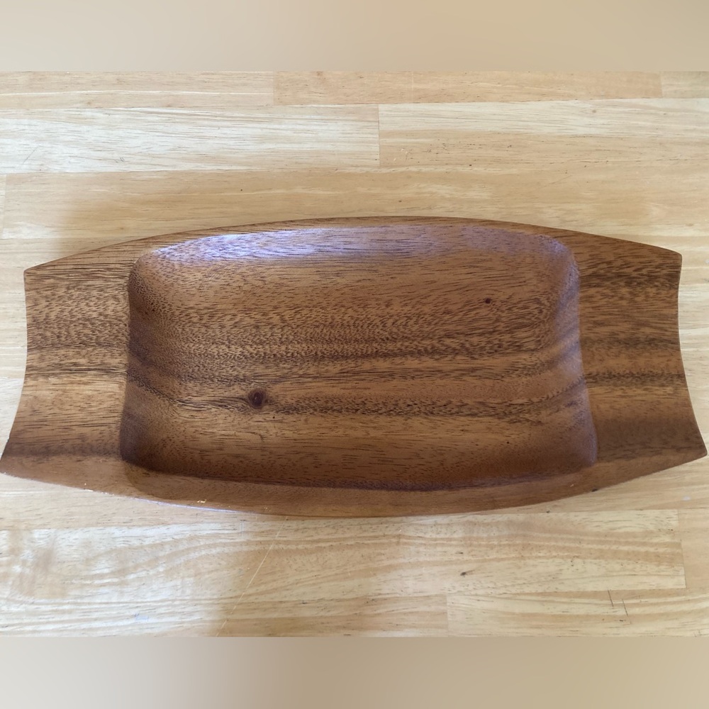 Monkey pod wood tray made in the Philippines